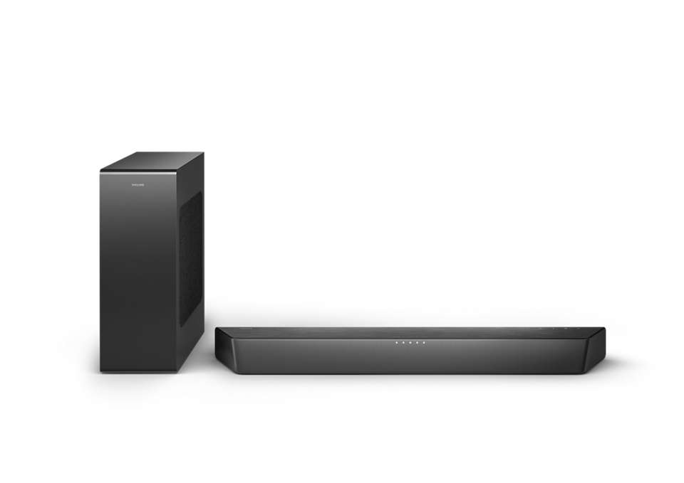 Philips TAB7207/10 soundbar luidspreker Zwart 2.1 kanalen 520 W